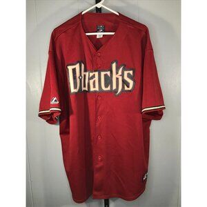 Vintage Majestic Arizona Diamondbacks Jersey Mens Red 3XL MLB Baseball USA
